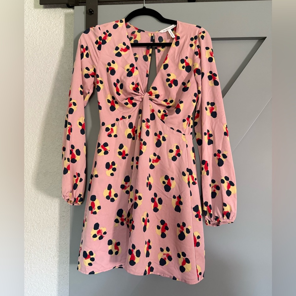 Stylish Pink Patterned Dress